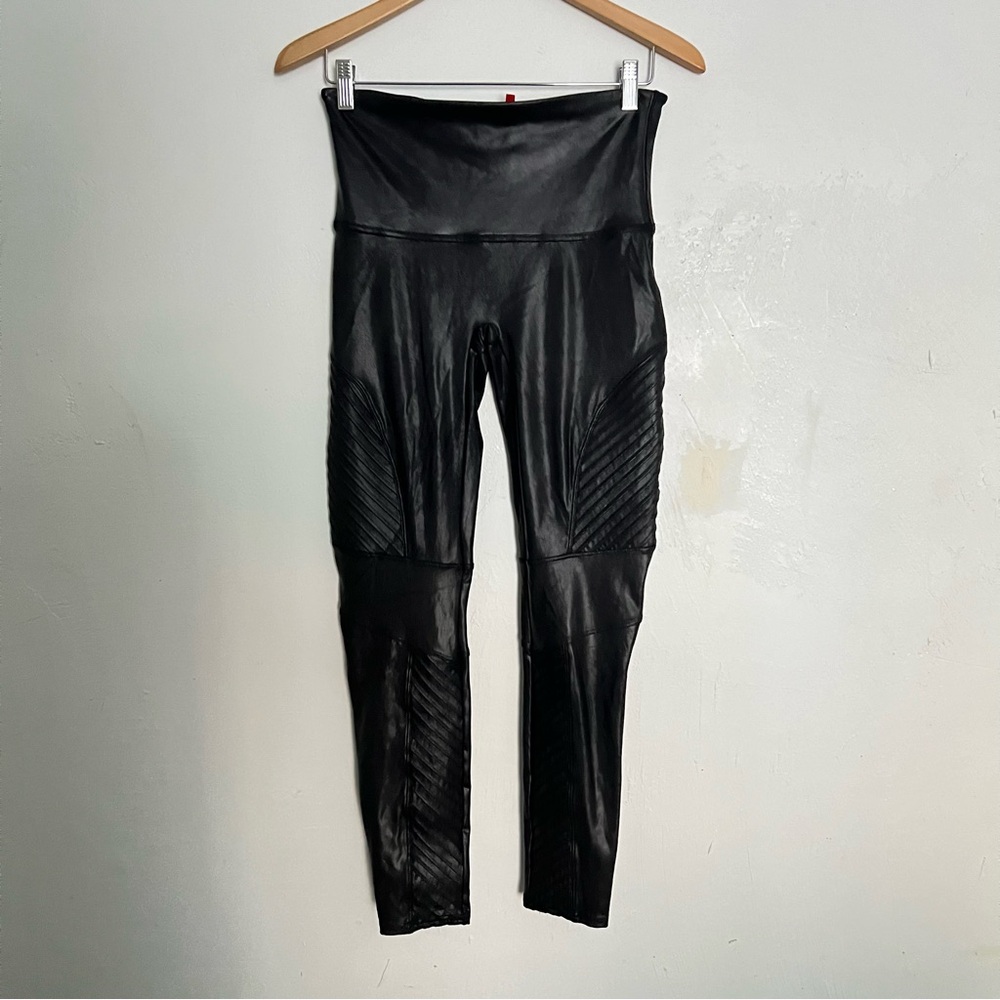 Spanx moto leggings black size XL
